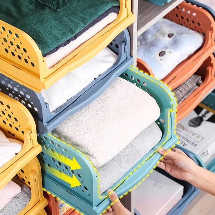 1 Pcs New Stacking Wardrobe, Foldable Clothes Storage Rack, Kitchen Gap Organizer Shelf, Toy Snack Book Storage Basket Closet Storage Bin, Wardrobe Shelf Drawer Organizer, Clothes Pants Drawer Separation Storage Box, Plastic Layered Storage Rack 1 Pcs New Stacking Wardrobe, Foldable Clothes Storage Rack, Kitchen Gap Organizer Shelf, Toy Snack Book Storage Basket Closet Storage Bin, Wardrobe Shelf Drawer Organizer, Clothes Pants Drawer Separation Storage Box, Plastic Layered Storage Rack